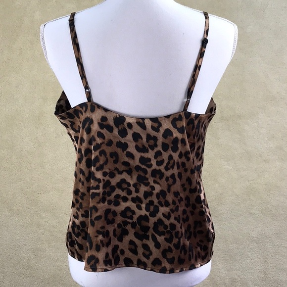 ASOS Women Spotted Animal Leopard Print Copped Cami Size 6 - Picture 3 of 6